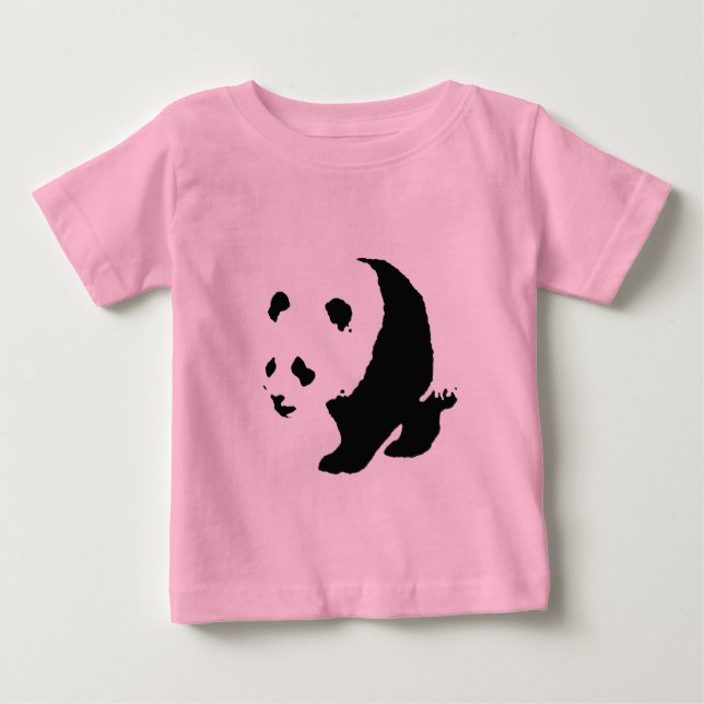 Camiseta De Bebé Pop Art Panda (Anverso)