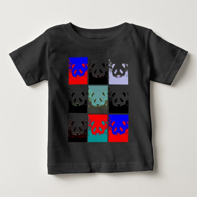 Camiseta De Bebé Pop Art Panda (Anverso)