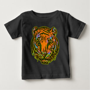 Camiseta De Bebé Pop Art TIGER HEAD + tu trasero. e ideas