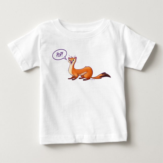 Camiseta De Bebé POP GOMA LA WEASEL de Jeff Willis Art (Anverso)