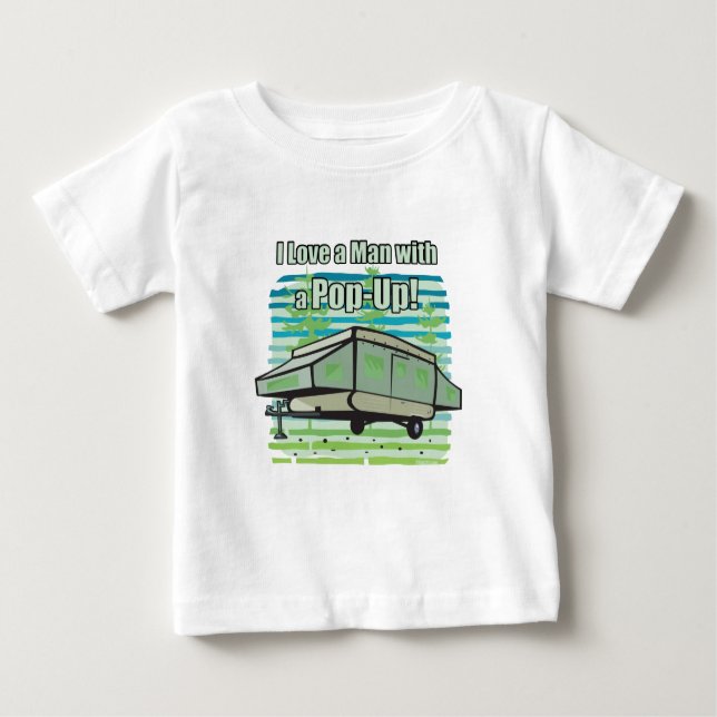 Camiseta De Bebé Pop-Up de camping (Anverso)