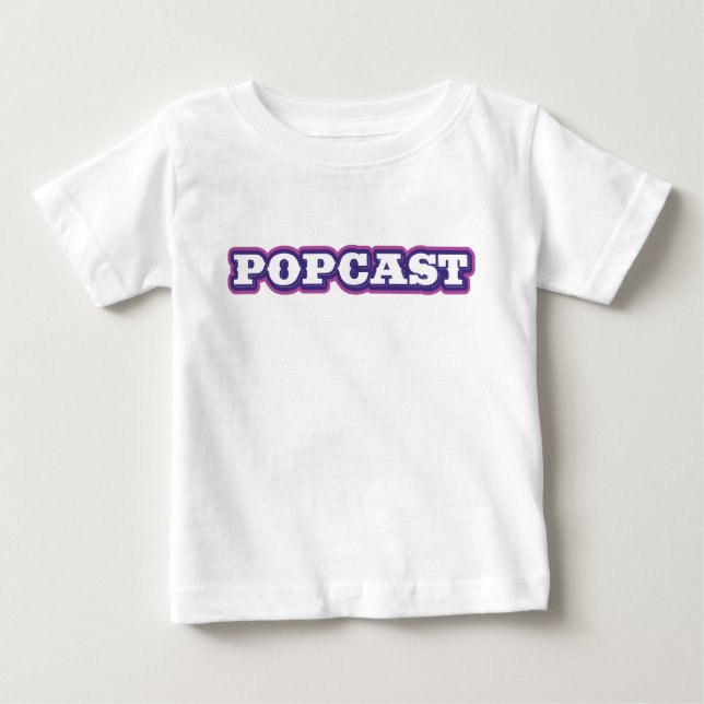 Camiseta de bebé POPCAST (Anverso)