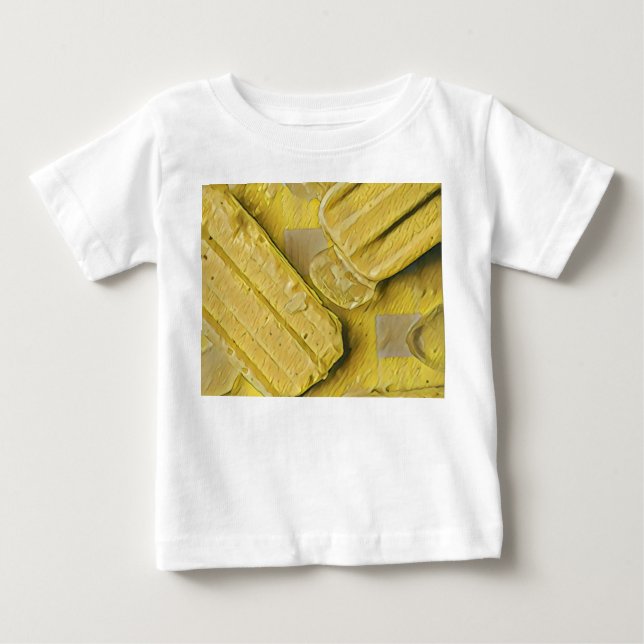 Camiseta De Bebé Popsicas de helado amarillo (Anverso)