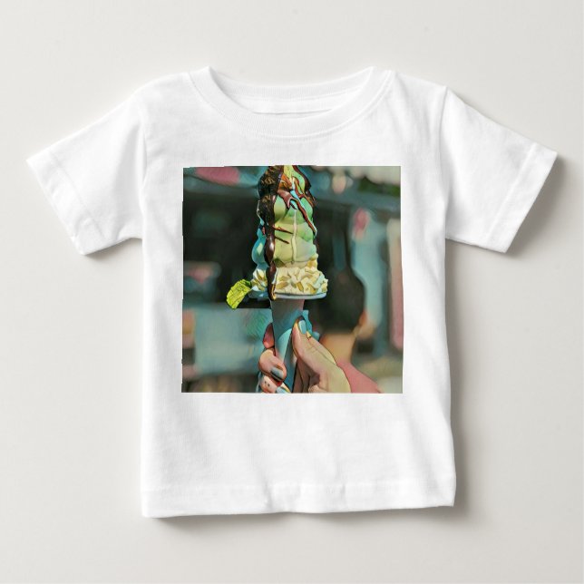 Camiseta De Bebé Popsicina de helado retro (Anverso)