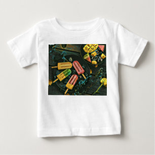 Camiseta De Bebé Popsicle colorida de helado