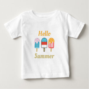 Camiseta De Bebé Popsicle Hello Summer T-Shirt