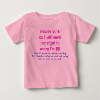 Camiseta De Bebé Por favor vota para que yo pueda