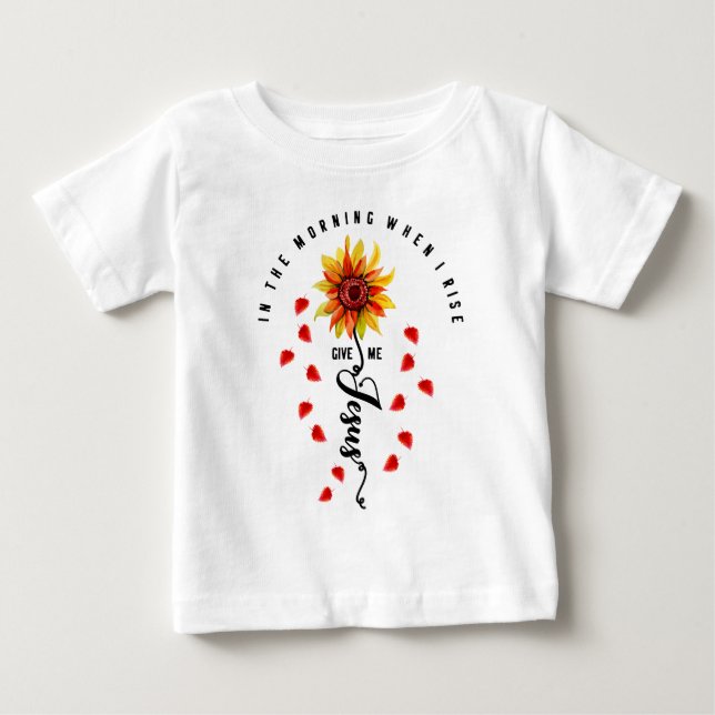 Camiseta De Bebé Por La Mañana, Cuando Me Levante, Denme A Jesús Gi (Anverso)