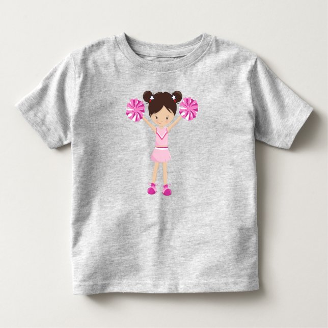 Camiseta De Bebé Porristas, Animadoras, Chica Linda, Cabello Castañ (Anverso)