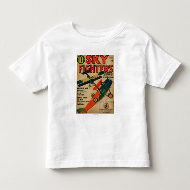 Camiseta De Bebé Portada de revista de los combatientes del cielo (Anverso)