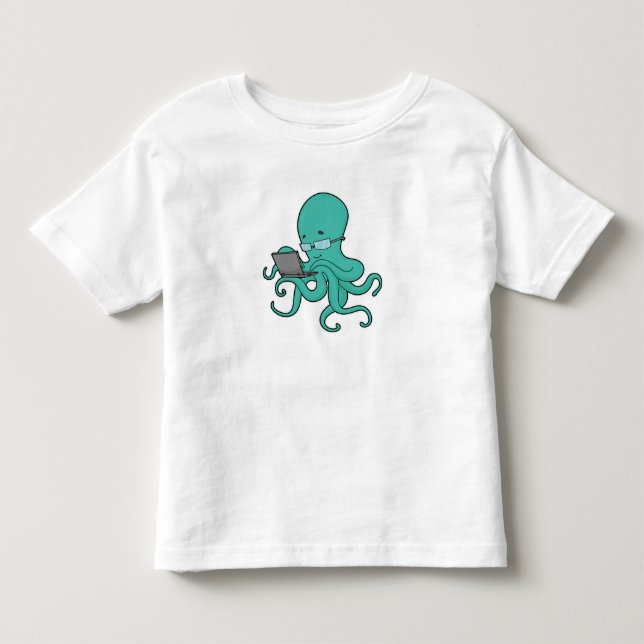 Camiseta De Bebé Portátil Octopus (Anverso)