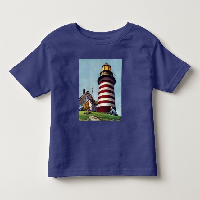 Camiseta De Bebé Portero del faro de Stevan Dohanos (Anverso)