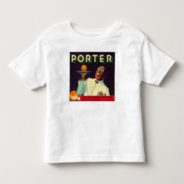 Camiseta De Bebé Portero LabelPorterville anaranjado, CA (Anverso)