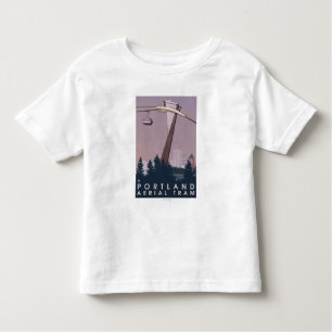 Camiseta De Bebé Portland, escena de la tranvía de OregonAerial