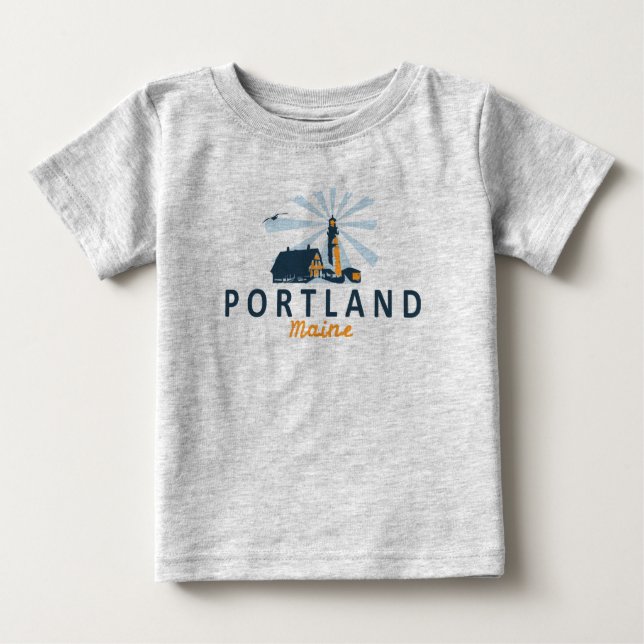 Camiseta De Bebé Portland Maine (Anverso)