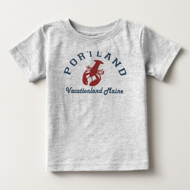 Camiseta De Bebé Portland Maine (2) (Anverso)