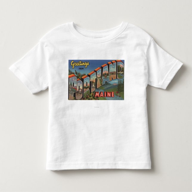 Camiseta De Bebé Portland, Maine (escena del río) (Anverso)