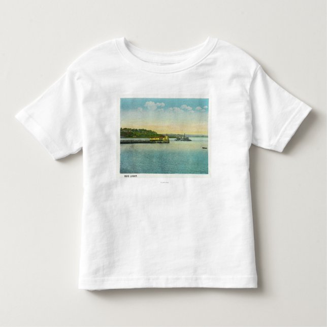 Camiseta De Bebé Portland, MaineView del faro del insecto (Anverso)