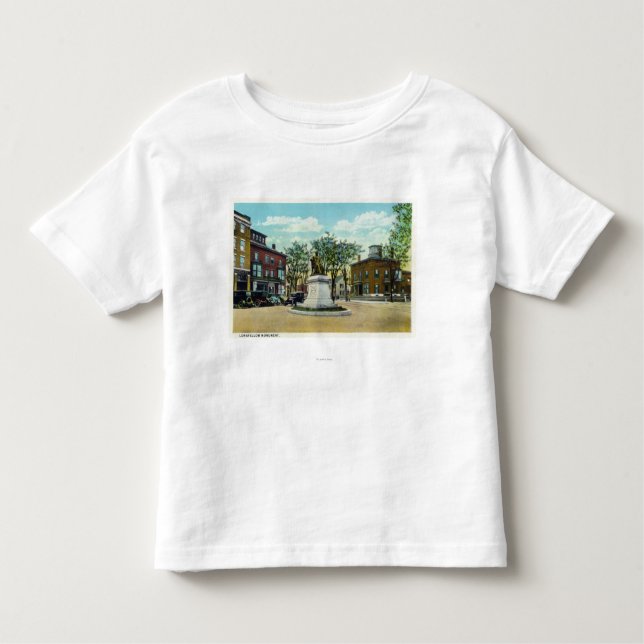 Camiseta De Bebé Portland, monumento de MaineLongfellow y cuadrado (Anverso)