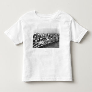 Camiseta De Bebé Portland, O visión aérea desde el puente de