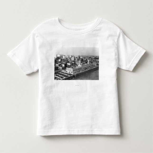 Camiseta De Bebé Portland, O visión aérea desde el puente de (Anverso)