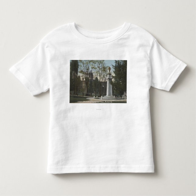 Camiseta De Bebé Portland, Oregon - el monumento del soldado y (Anverso)