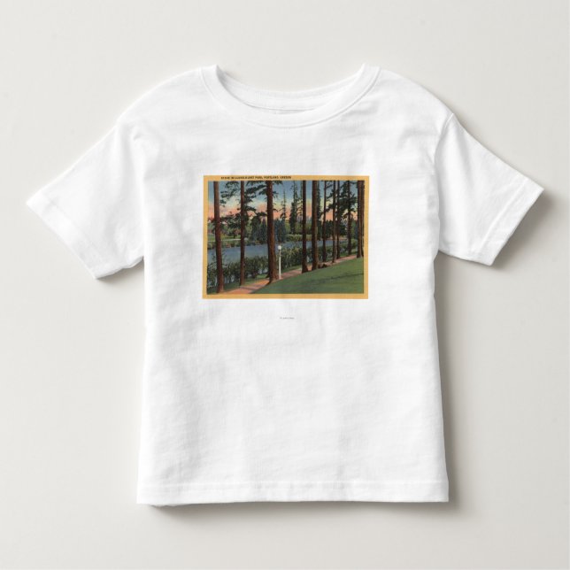Camiseta De Bebé Portland, ORScene en el parque de Laurelhurst (Anverso)