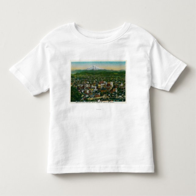 Camiseta De Bebé Portland y capilla del Mt. en la distancia (Anverso)