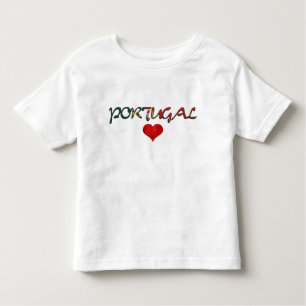 Camiseta De Bebé Portugal Ama la tipografía de los colores de la ba