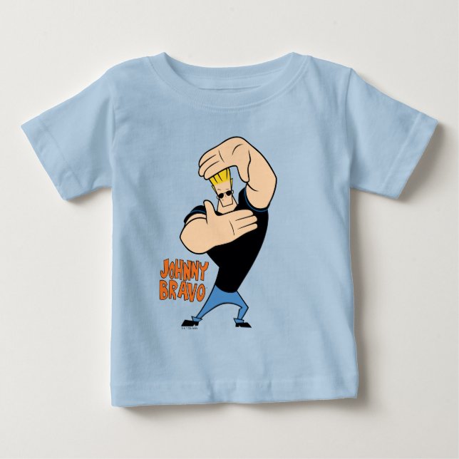 Camiseta De Bebé Pose del marco de imagen de Johnny Bravo (Anverso)