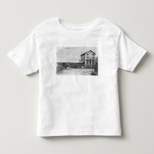 Camiseta De Bebé Postal que representa un "panorama" cerca de (Anverso)