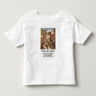 Camiseta De Bebé Poster del ferrocarril de la escena del mercado