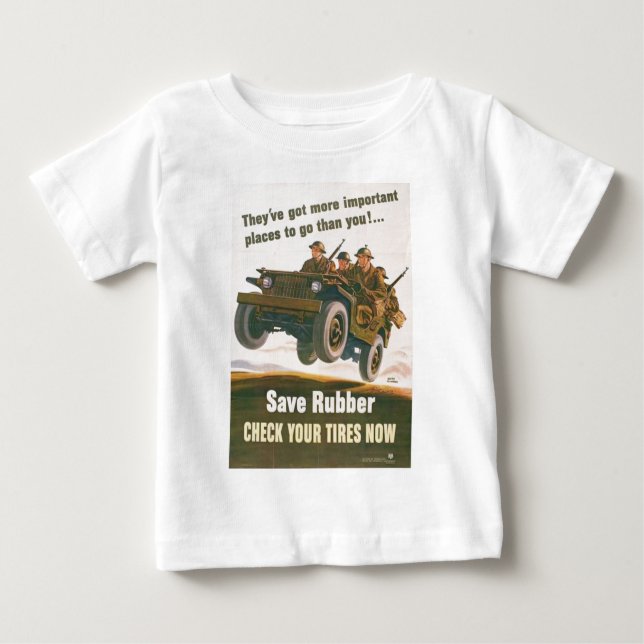 Camiseta De Bebé Poster del jeep del vuelo (Anverso)