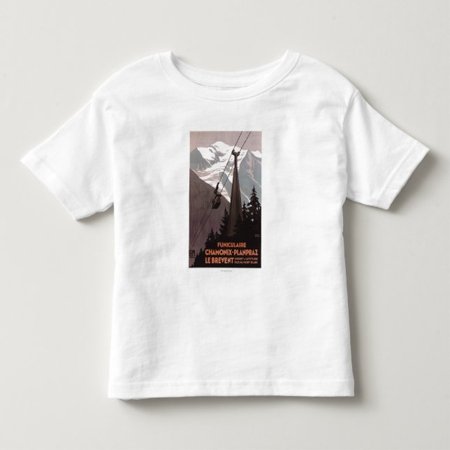 Camiseta De Bebé Poster del teleférico de Funiculaire Le Brevent (Anverso)