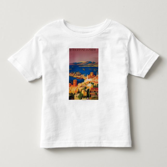 Camiseta De Bebé Poster del viaje del francés, viajando en Siria (Anverso)