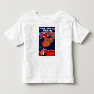 Camiseta De Bebé Poster del vintage de Lignes Aeriennes Latecoere