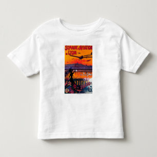 Camiseta De Bebé Poster del vintage del De Lyon de la aviación del