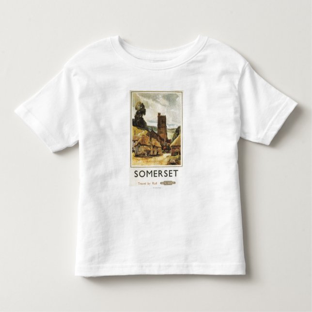Camiseta De Bebé Poster ferroviario británico de la escena (Anverso)