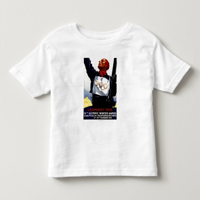 Camiseta De Bebé Poster olímpico del anuncio de 1936 juegos del (Anverso)