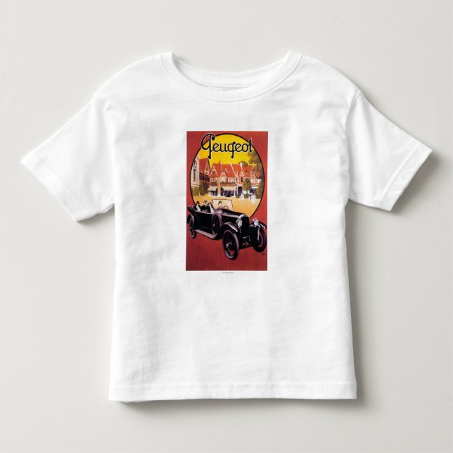 Camiseta De Bebé Poster promocional del automóvil de Peugeot (Anverso)