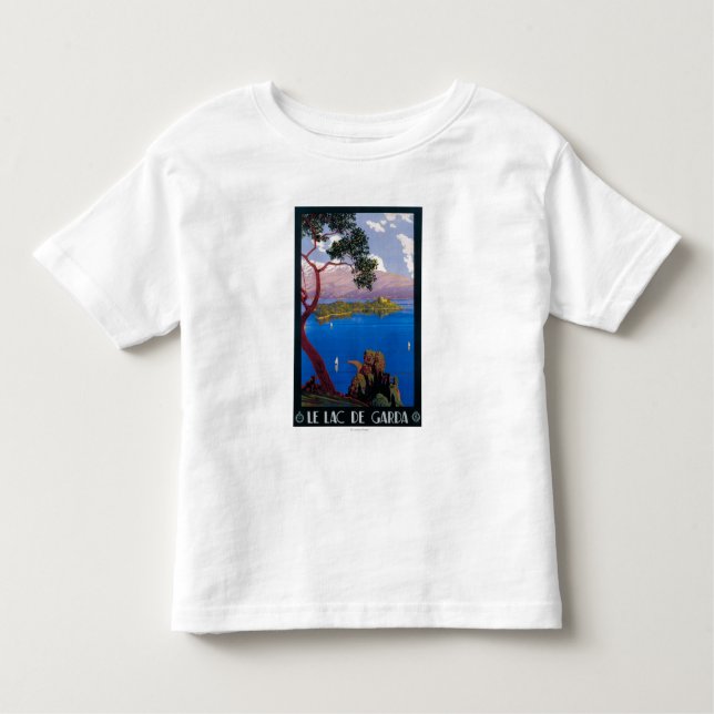 Camiseta De Bebé Poster promocional del viaje de Garda del lago (Anverso)