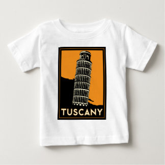 Camiseta De Bebé Poster retro del viaje del art déco de Toscana
