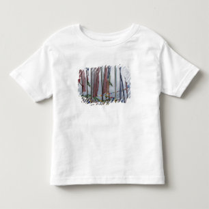 Camiseta De Bebé Postes de banderas de oración en la montaña, paso 