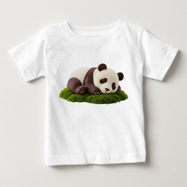 Camiseta De Bebé Postre de Chocolate Blanco de Lujo Panda (Anverso)