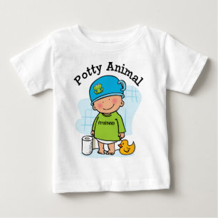 Camiseta De Bebé Potty Animal Boy Shirt