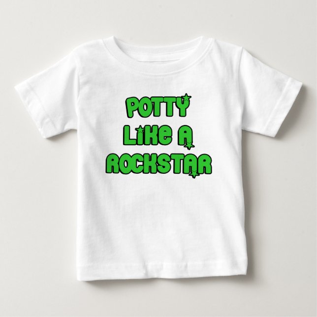 Camiseta De Bebé Potty Like A Rockstar (Anverso)