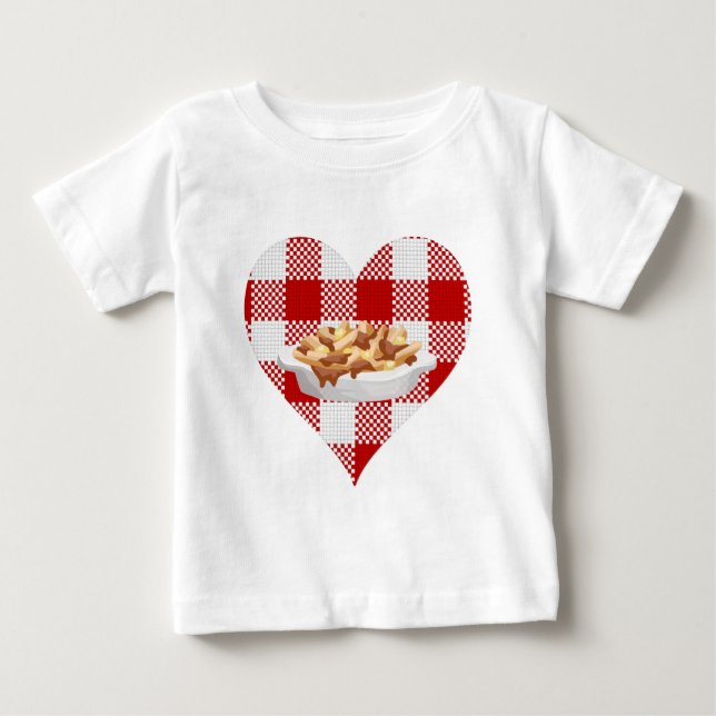 Camiseta De Bebé poutina de amor (Anverso)
