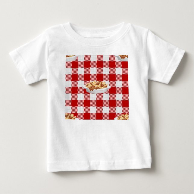 Camiseta De Bebé poutina de plaid (Anverso)