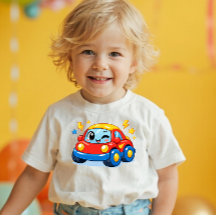 Power Pals™ Zoomy Car Toddler T-Shirt – Racin Cute