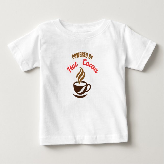 Camiseta De Bebé Powered by Hot Cocoa (Anverso)